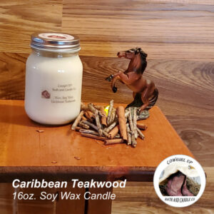 16oz. Caribbean Teakwood Soy wax Candle