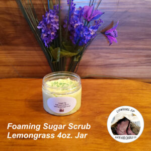 Foaming Sugar Scrub Lemongrass 4oz. Jar