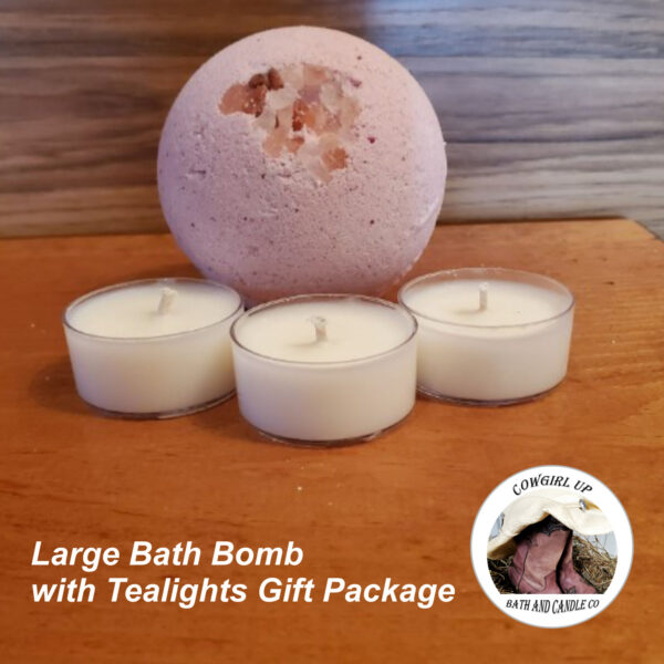 Large Bath Bomb with Tealights Gift Package